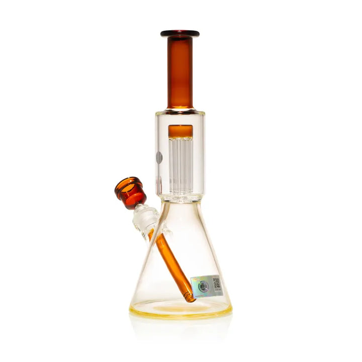 Milky Way 14" Stack Perc Beaker Bong (Amber)