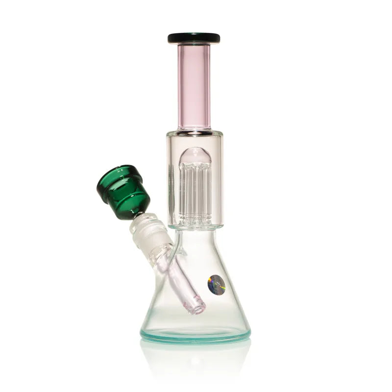 Milky Way 9" Stack Perc Mini Beaker Bong (Pink)