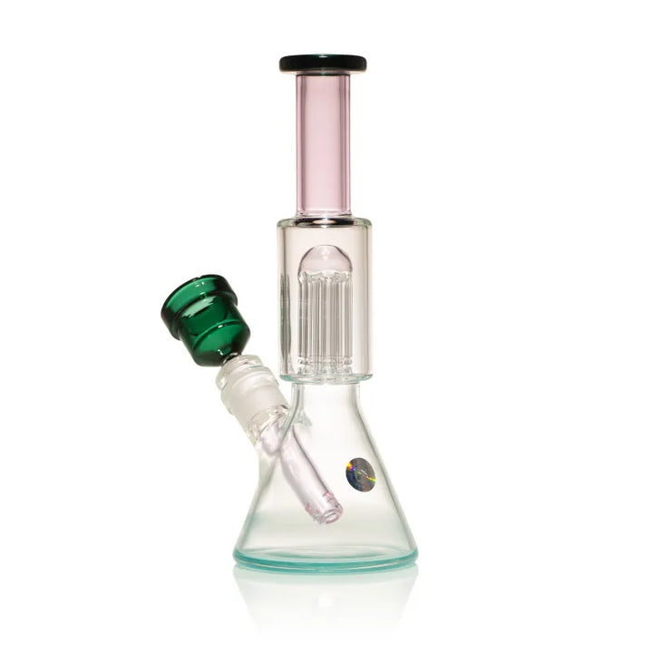 Milky Way 9" Stack Perc Mini Beaker Bong (Pink)