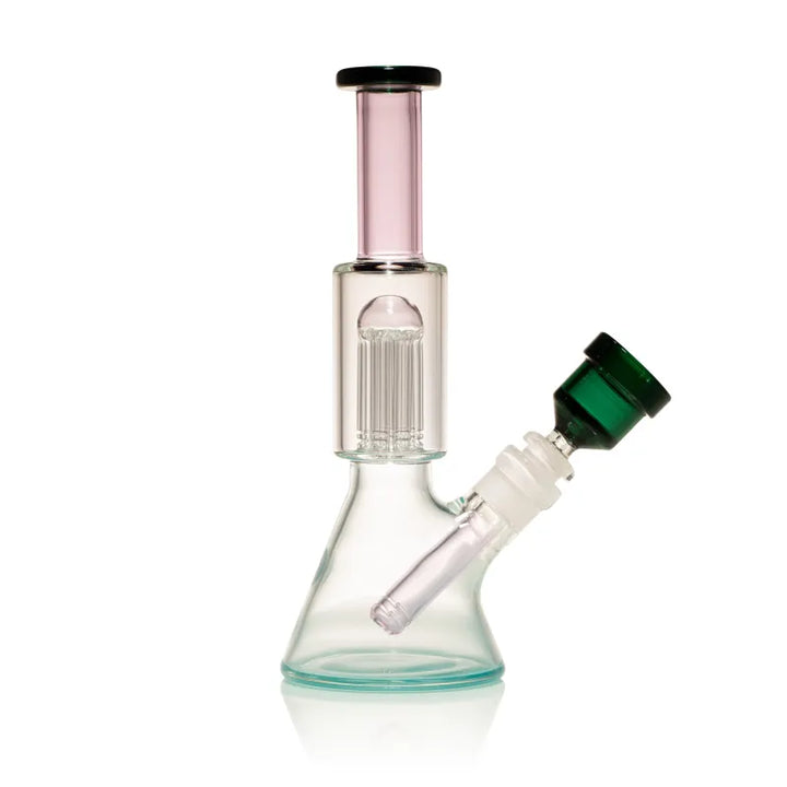 Milky Way 9" Stack Perc Mini Beaker Bong (Pink)