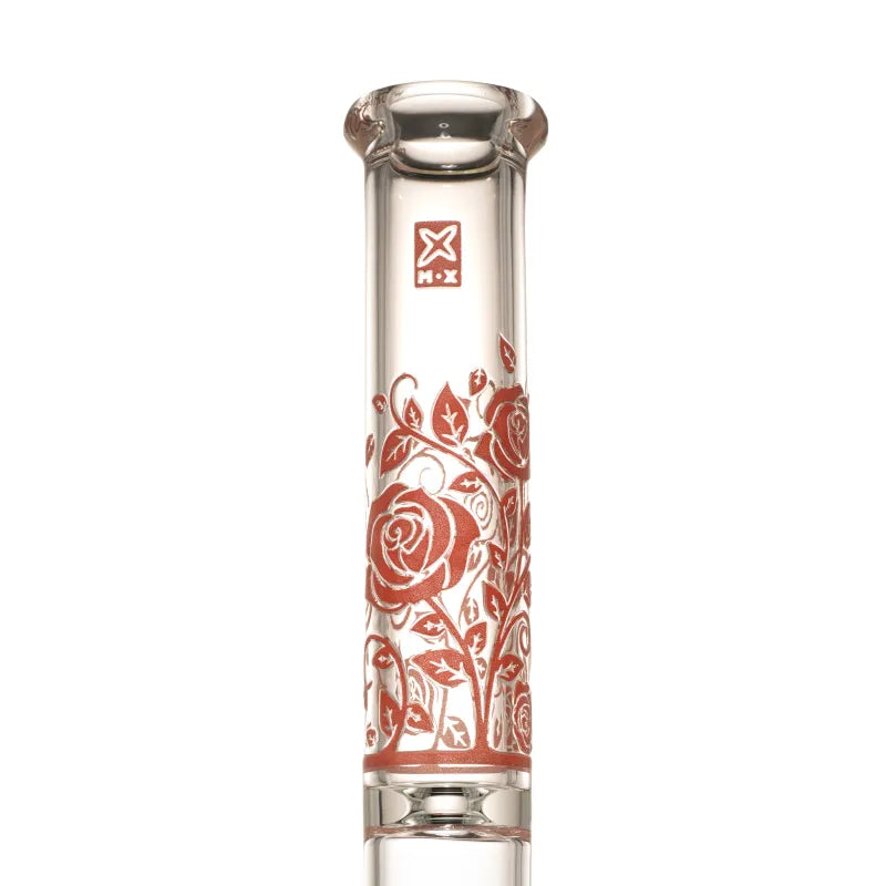Milky Way Roses 14" Straight Tube (Clear with Red)