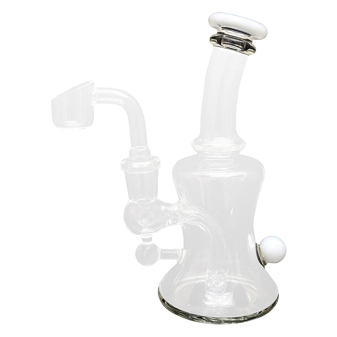 caliconnected 6.5" marble studded dab rig frost