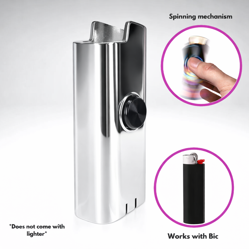 Fidget Spinner Lighter Case (The SLVR Surfer)