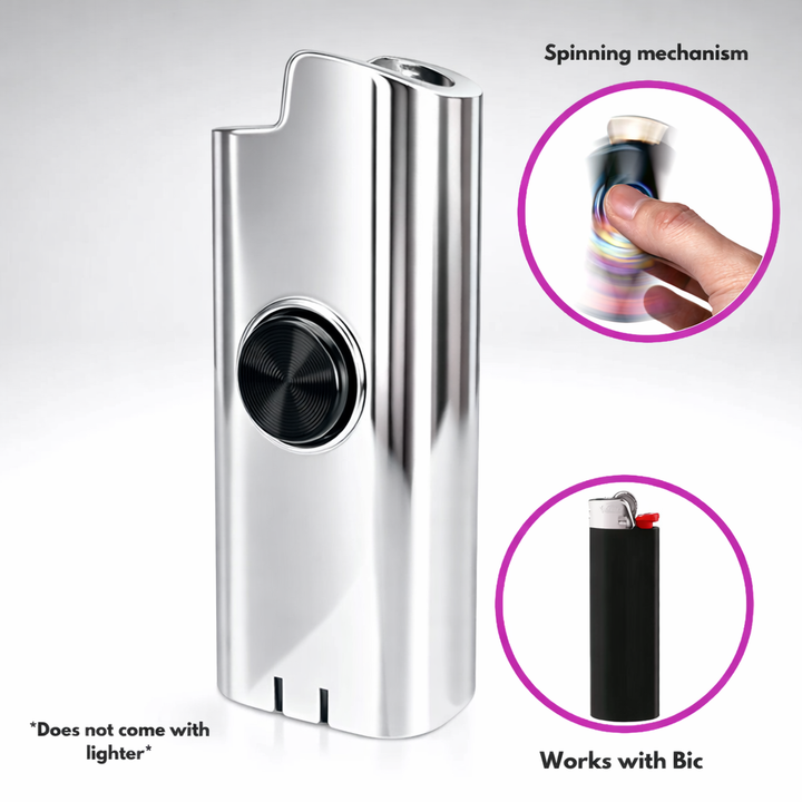 Fidget Spinner Lighter Case (The SLVR Surfer)