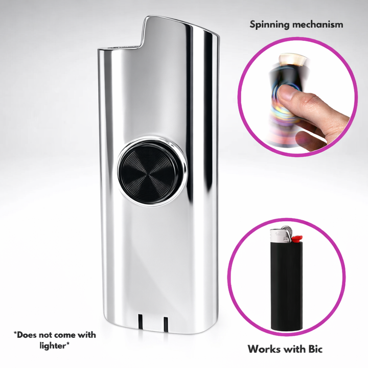 Fidget Spinner Lighter Case (The SLVR Surfer)