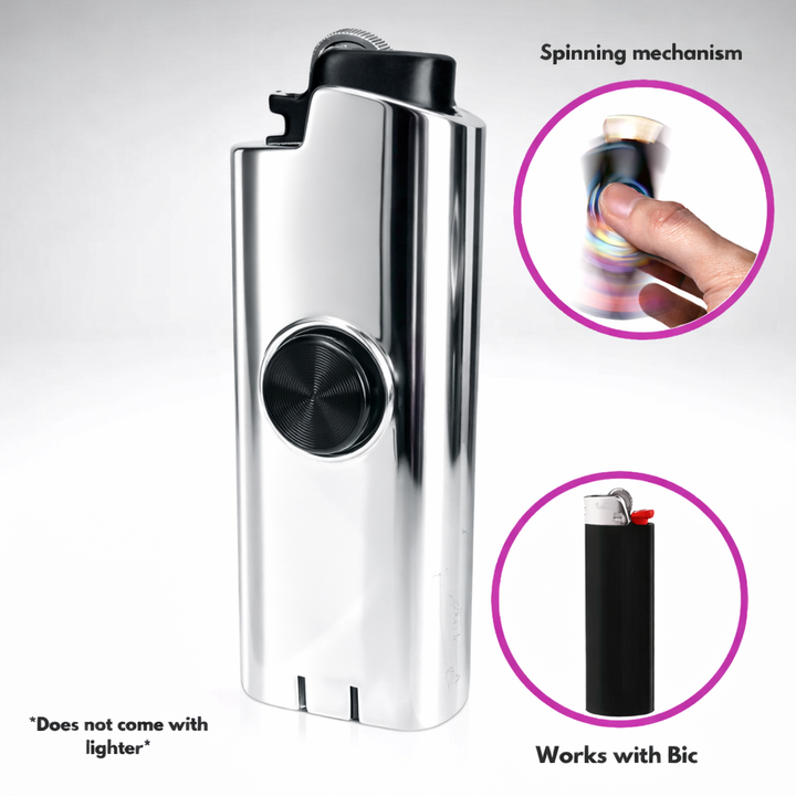 Fidget Spinner Lighter Case (The SLVR Surfer)