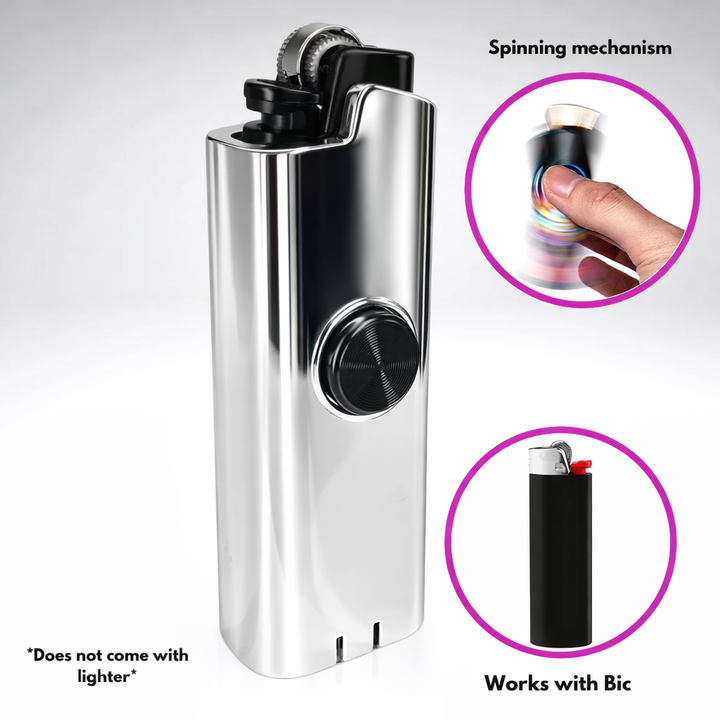 Fidget Spinner Lighter Case (The SLVR Surfer)