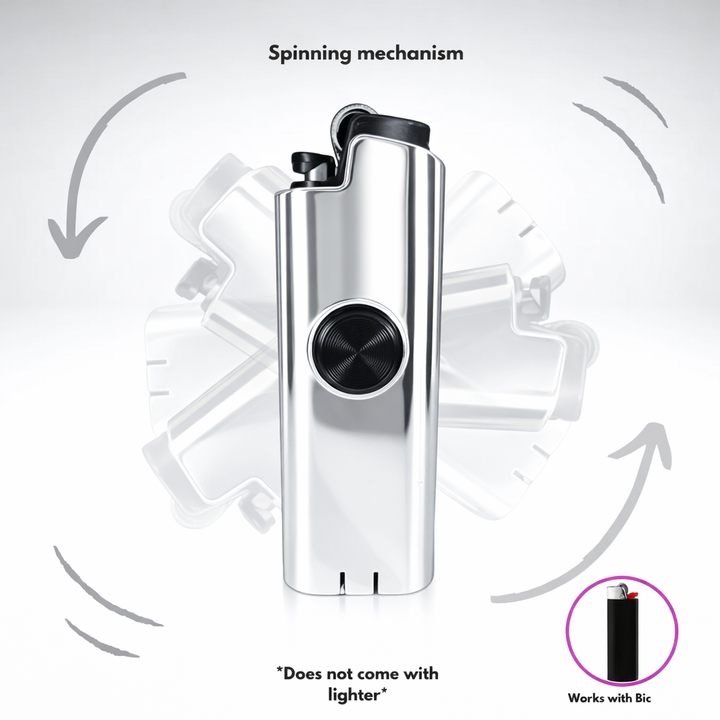 Fidget Spinner Lighter Case (The SLVR Surfer)
