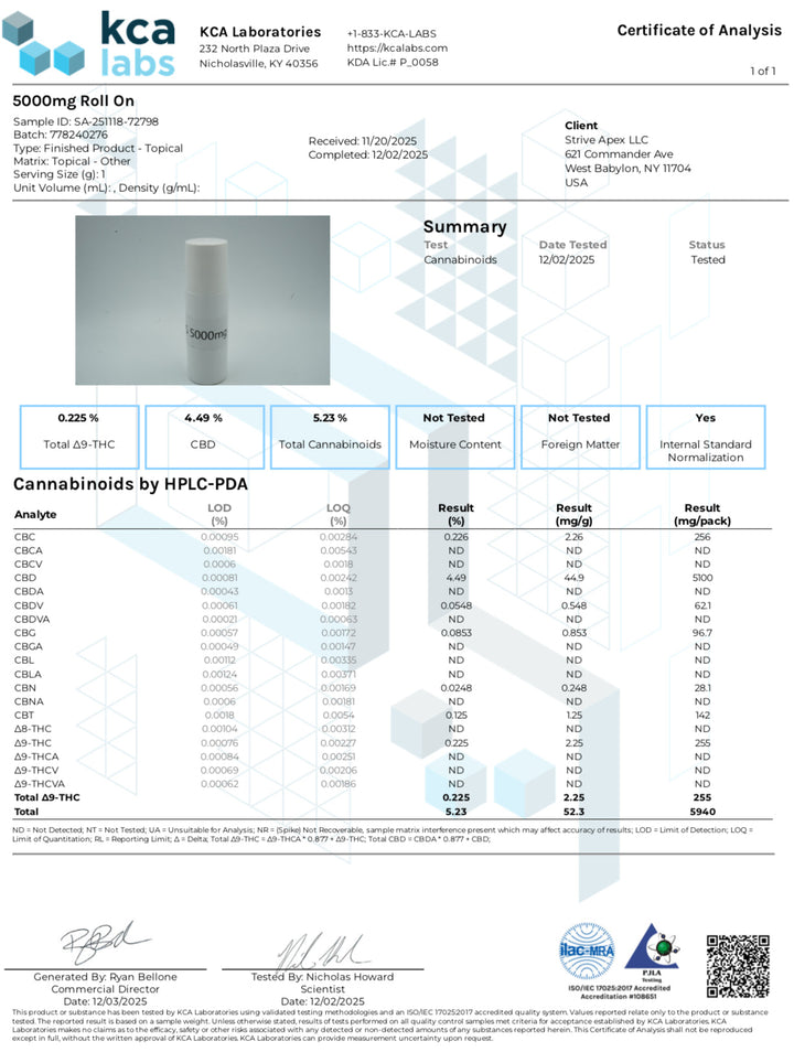Full Spectrum CBD Roll On (5000mg)