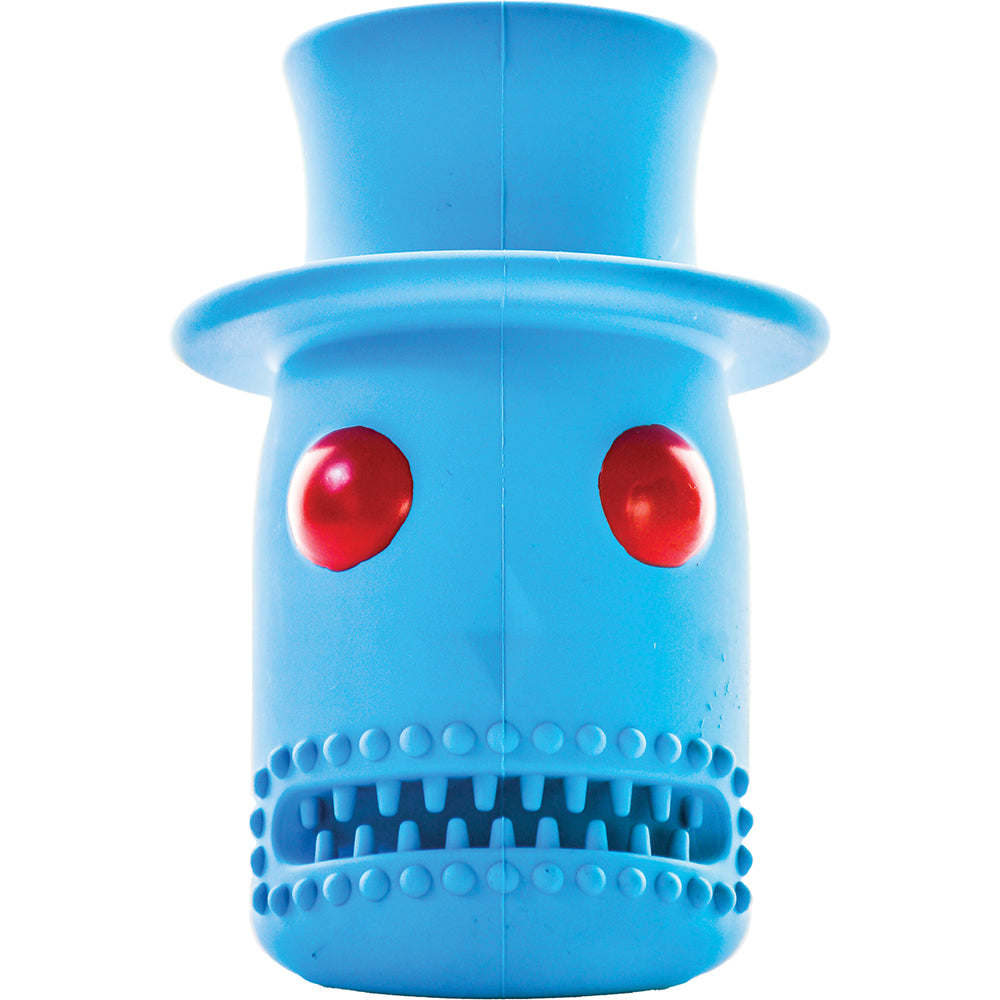 Hippy Hammer Tough Dog Toy blue head view