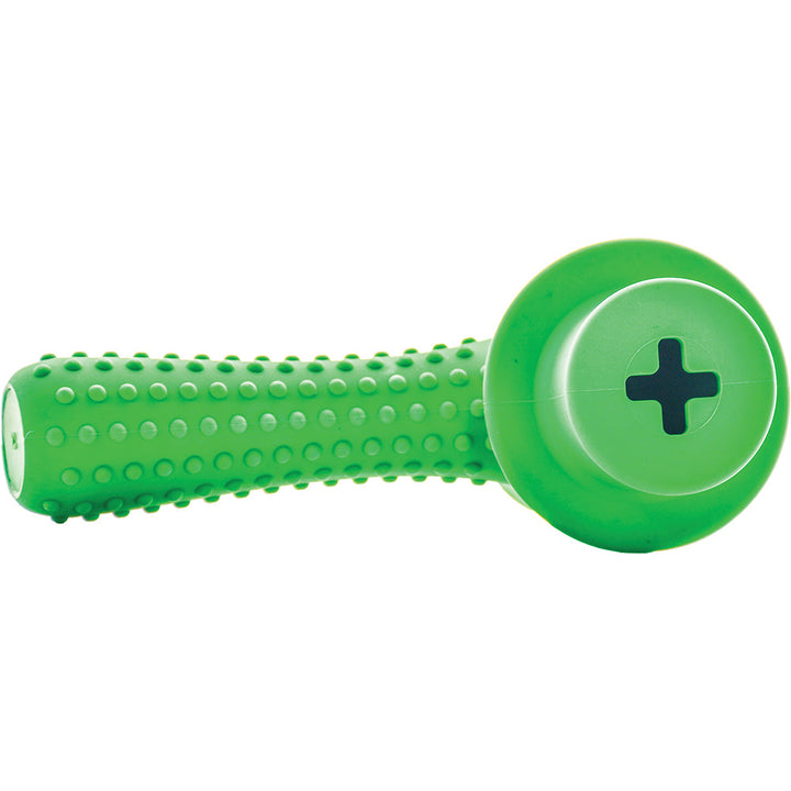 Hippy Hammer Tough Dog Toy green side view