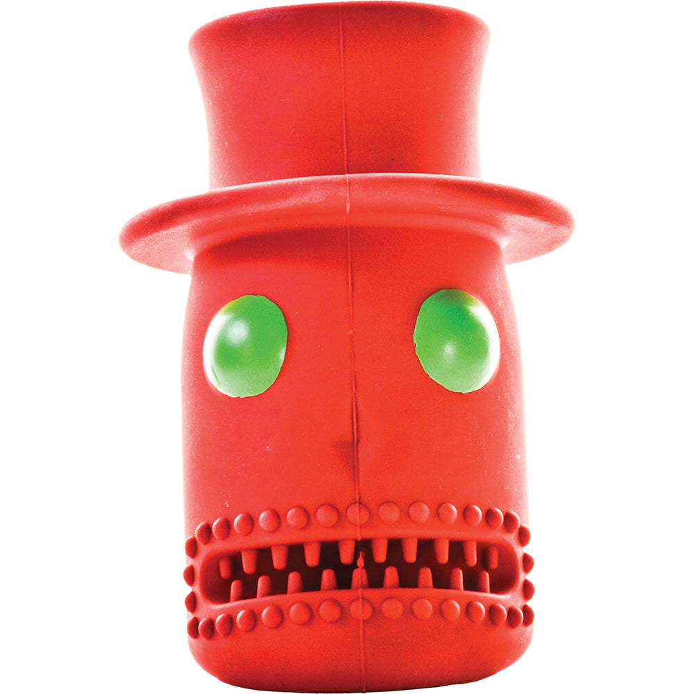 Hippy Hammer Tough Dog Toy red head view