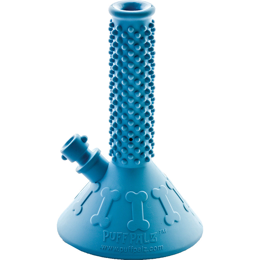 Beaker Buddy Tough Dog Toy side view blue