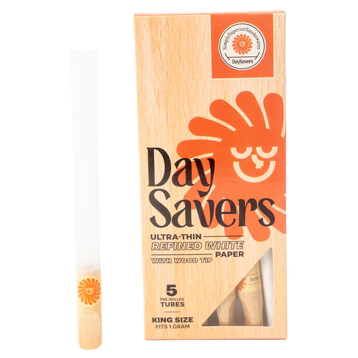 DaySavers Pre-Roll Tubes with Wood Tip (100 Tube/Cones)