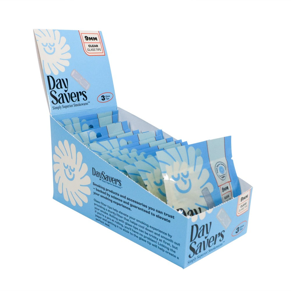 DaySavers Glass Filter Tips (9mm) (60 tips)