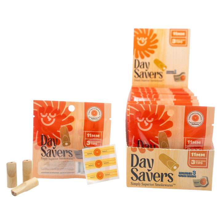 DaySavers Wood Filter Tips (11mm) (60 tips)