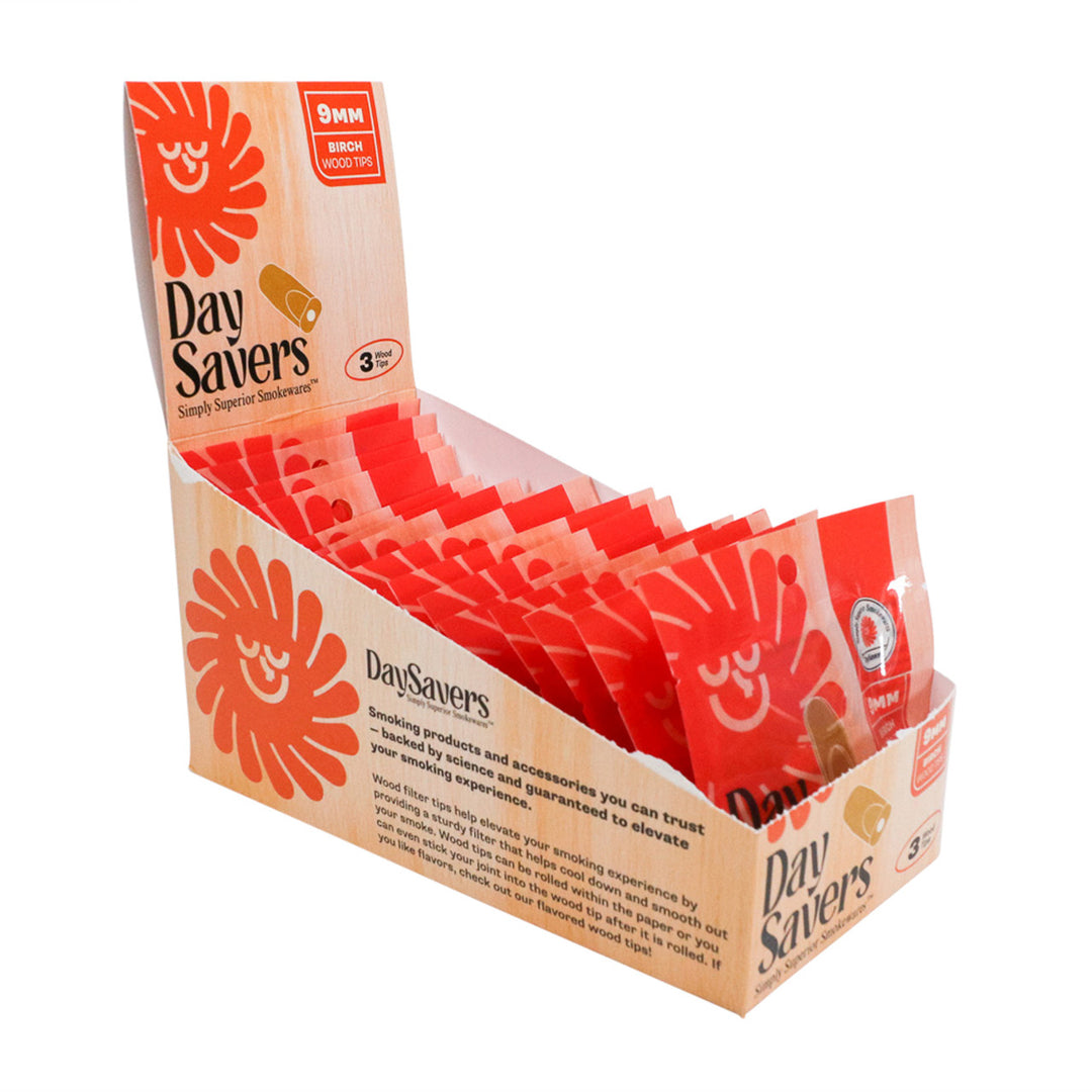 DaySavers Wood Filter Tips (9mm) (60 tips)