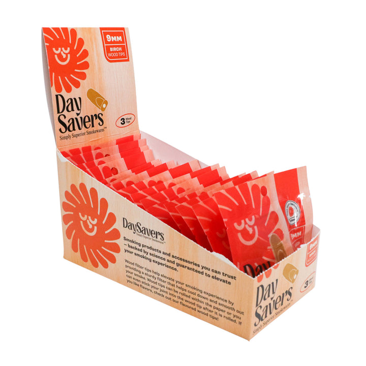 DaySavers Wood Filter Tips (9mm) (60 tips)