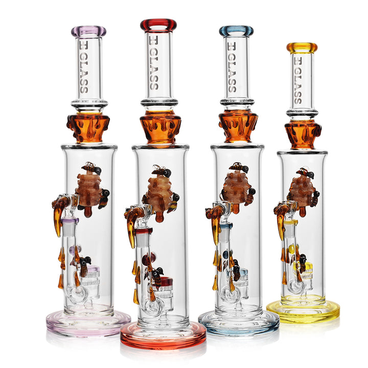 EG Glass - Honeycomb Bee Drip Tube