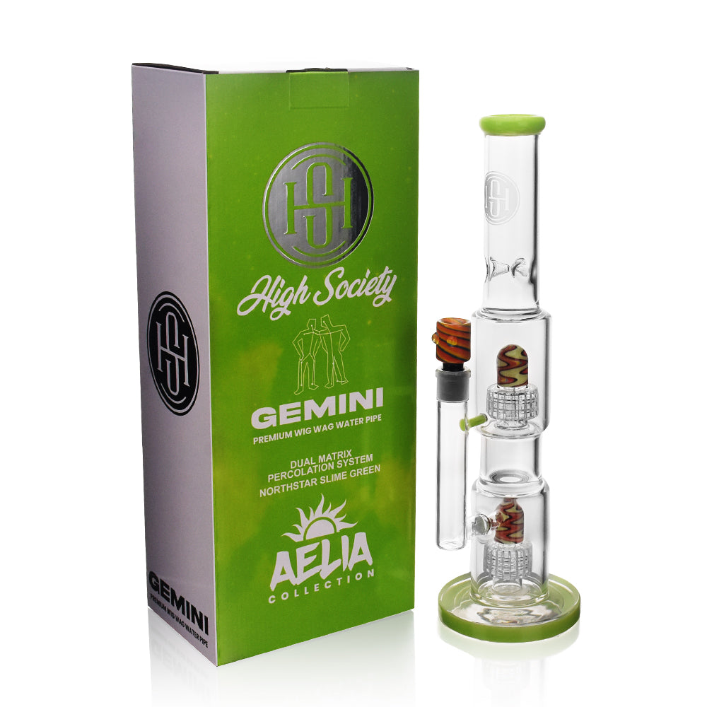 High Society 16" Gemini Premium Wig Wag Waterpipe