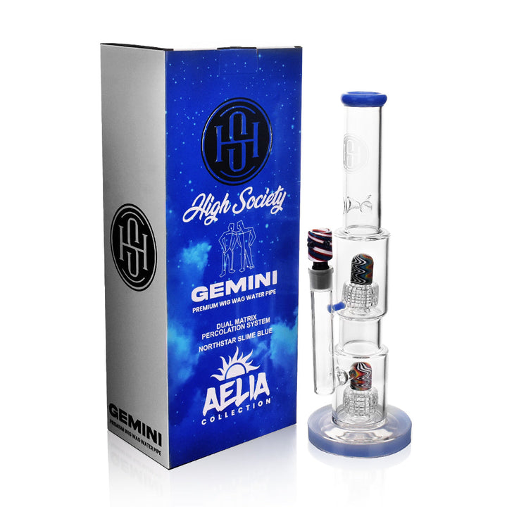 High Society 16" Gemini Premium Wig Wag Waterpipe