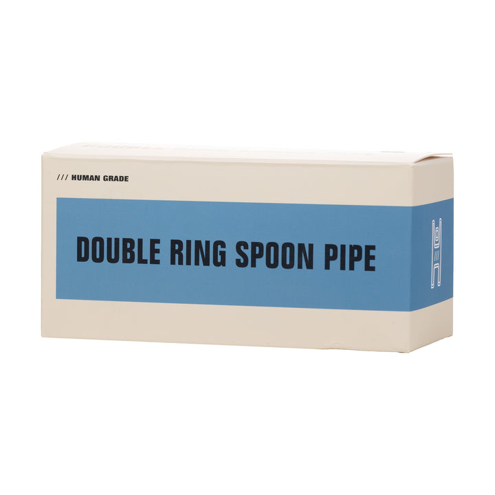 Human Grade Double Ring Spoon Hand Pipe (Matrix Green Sandblasted)