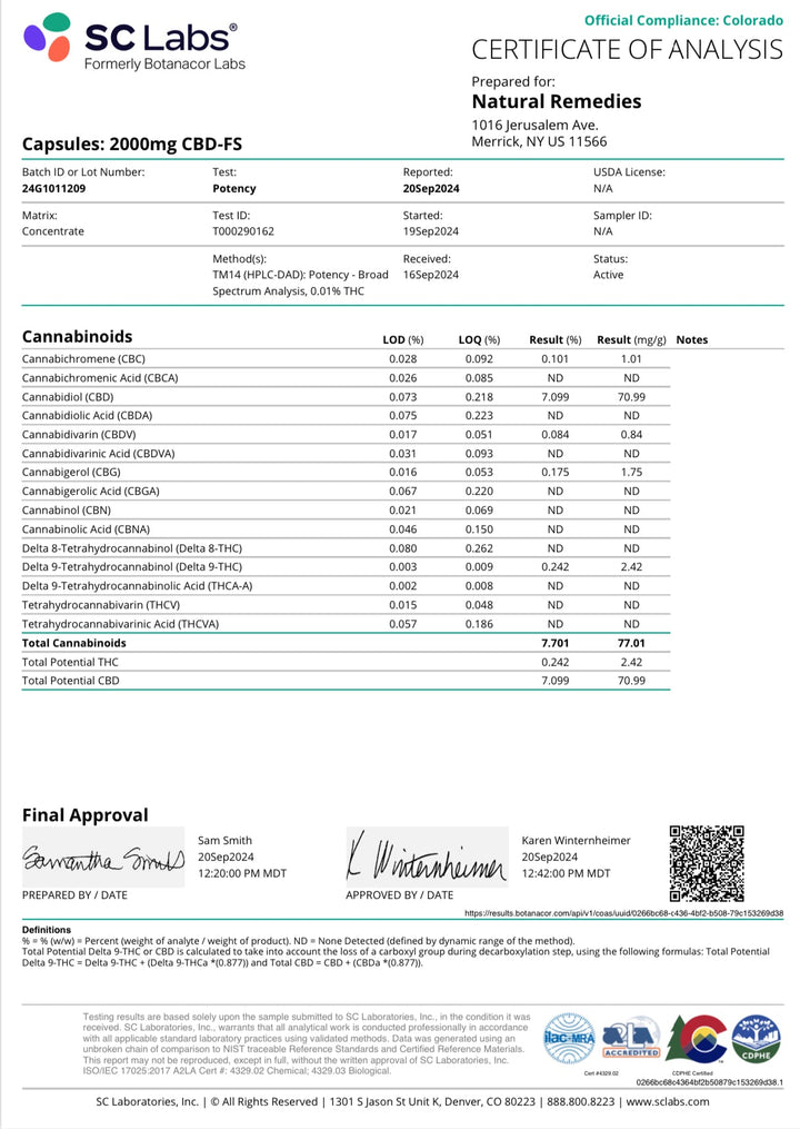 Full Spectrum CBD Soft Gel Capsules (2000mg)