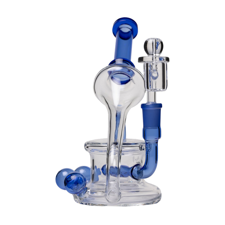 Human Grade 7.5" Recycler Triple Marble (Blue)
