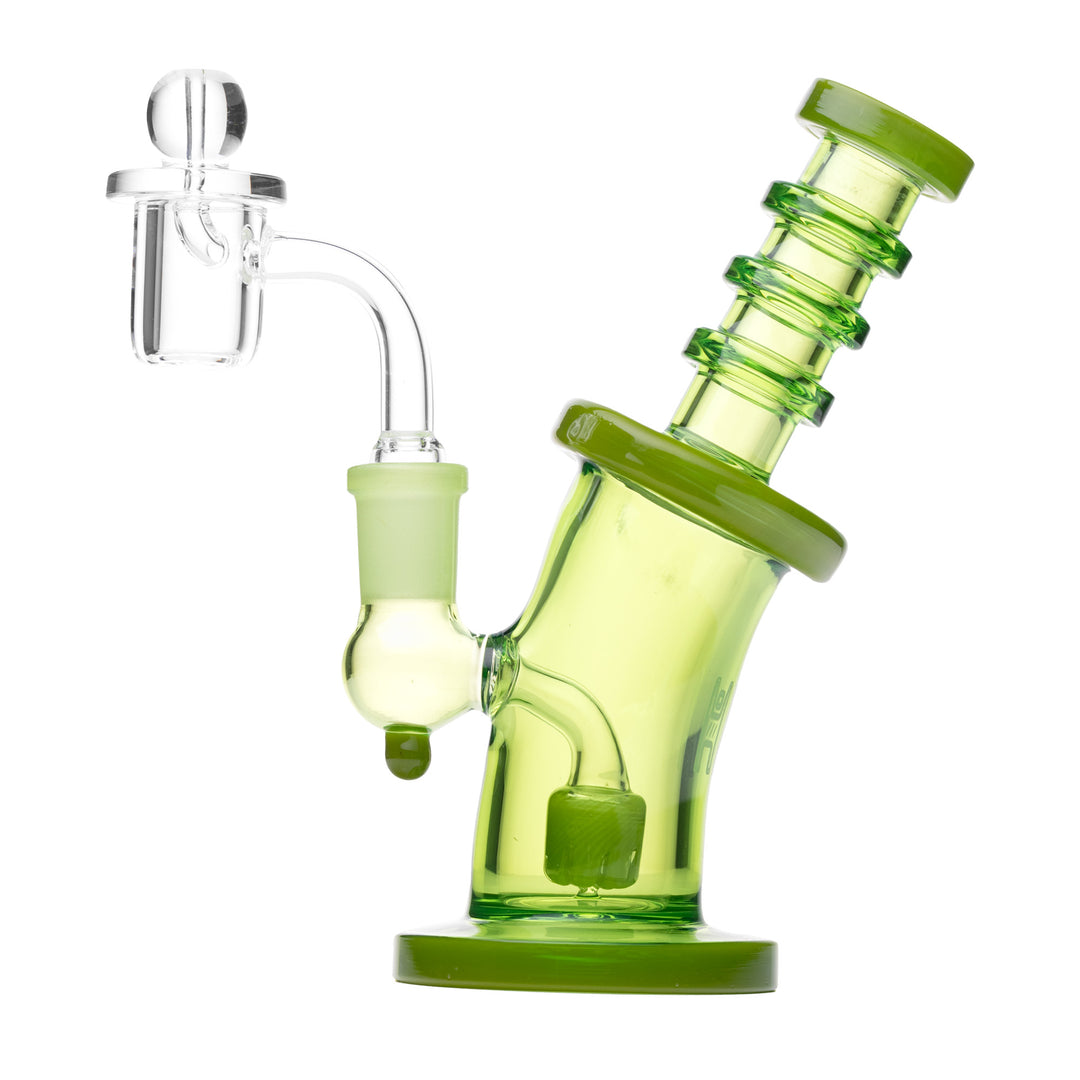 Human Grade 6.25" Bent Neck Dab Rig (Matrix Green)