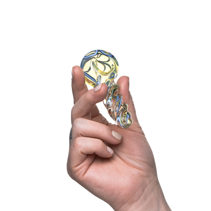 Human Grade Twist Spoon Hand Pipe (Blue)