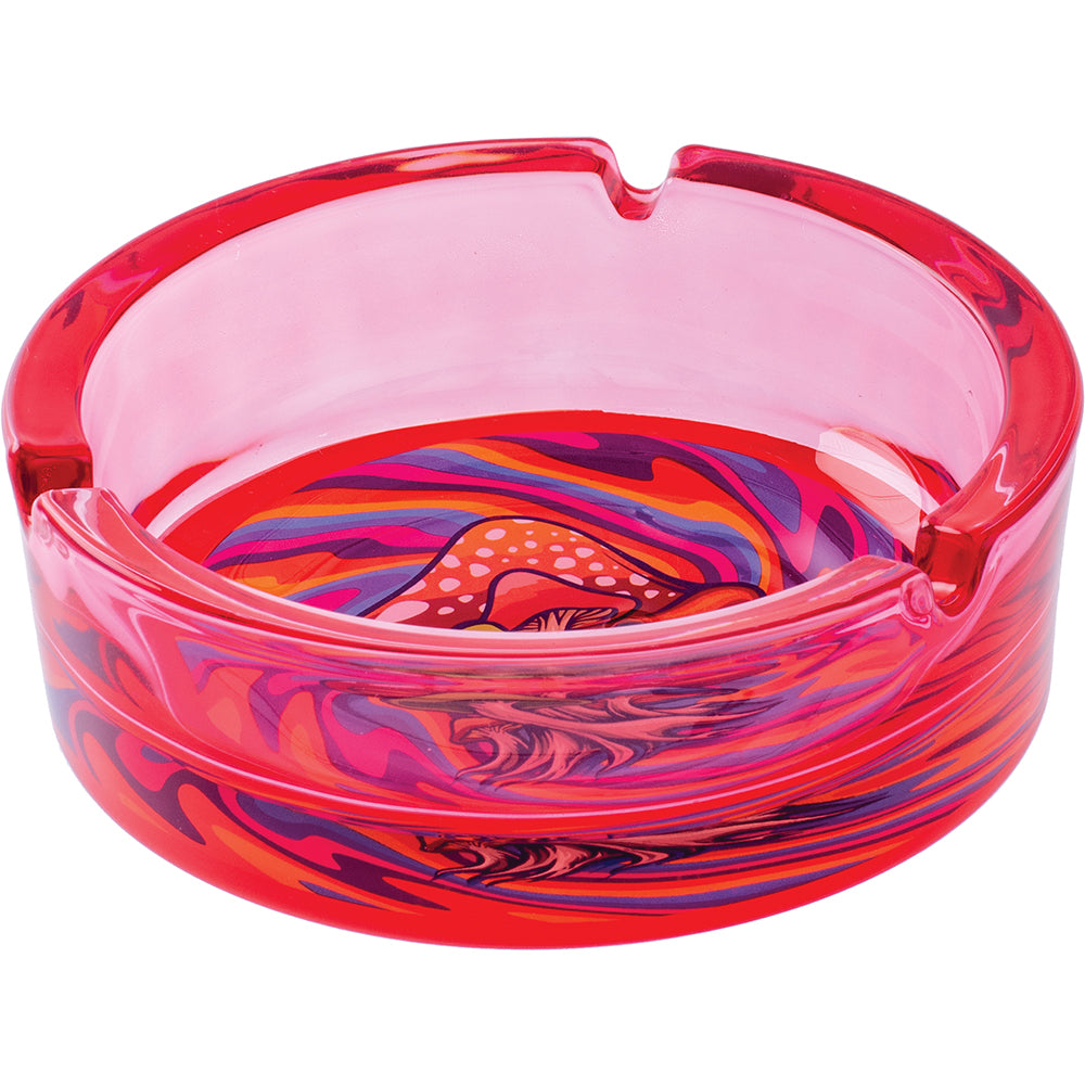 Red Trippy Mushroom Glass AshTray