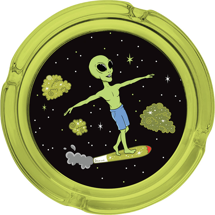 Alien Surfer Glass AshTray