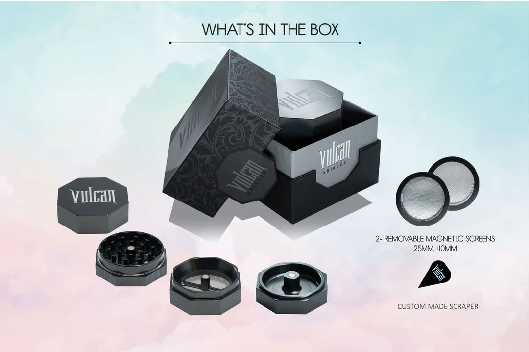 Vulcan 4-Piece Grinder 2.2" (Gun Metal)
