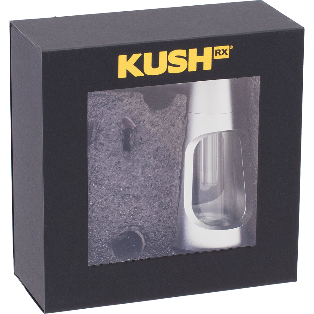Aluminum and Glass Standing Bubbler Pipe (Silver)