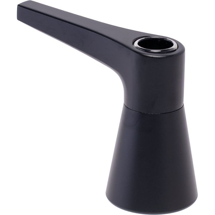 Aluminum and Glass Standing Bubbler Pipe (Black)