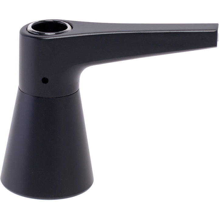 Aluminum and Glass Standing Bubbler Pipe (Black)