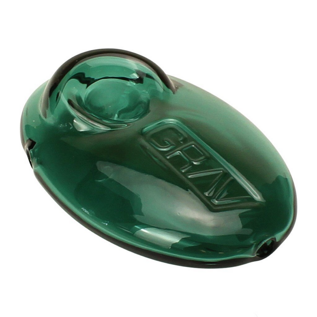 grav pebble spoon hand pipe green