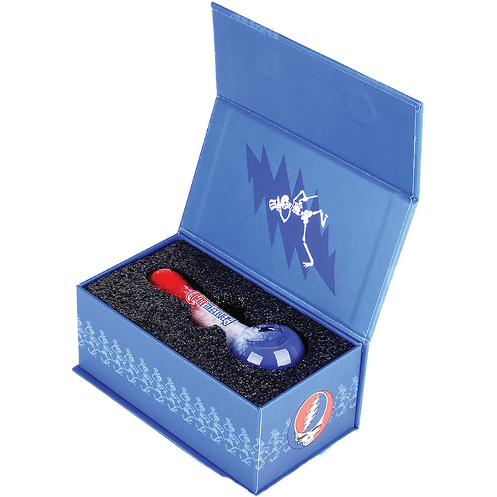 Grateful Dead Frit Glass Spoon Hand Pipe
