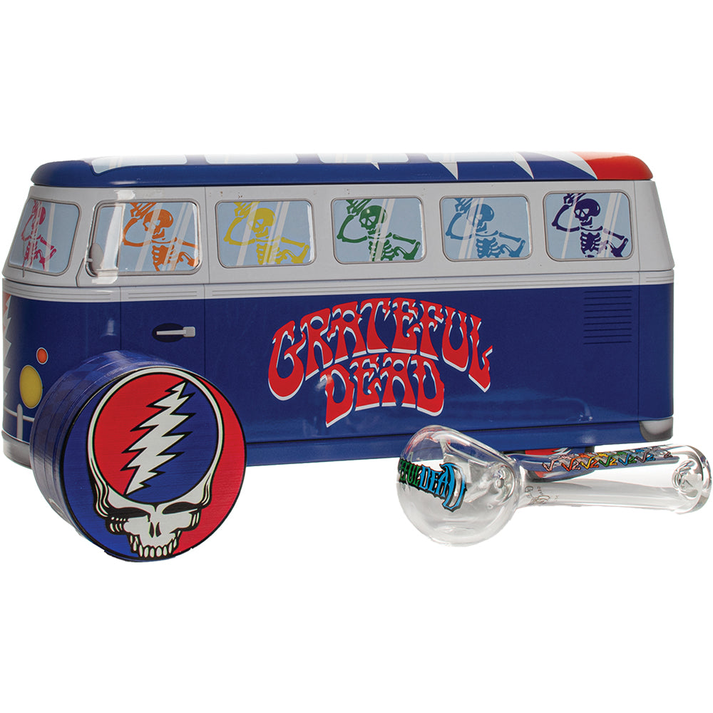 Grateful Dead 'Smoker Kit' with Dancing Skeleton Hand Pipe and SYF Grinder