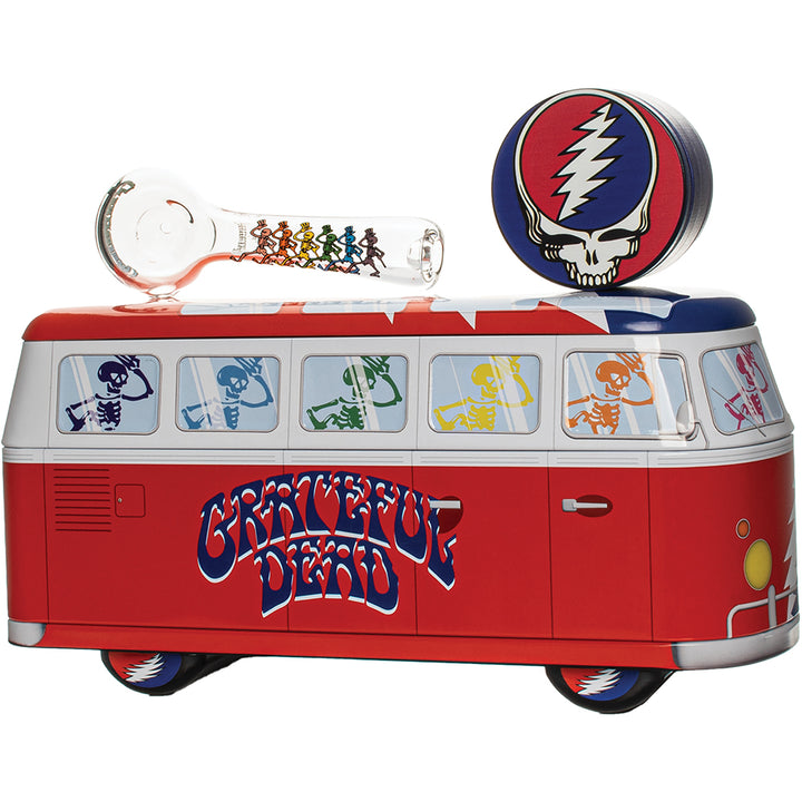 Grateful Dead 'Smoker Kit' with Dancing Skeleton Hand Pipe and SYF Grinder