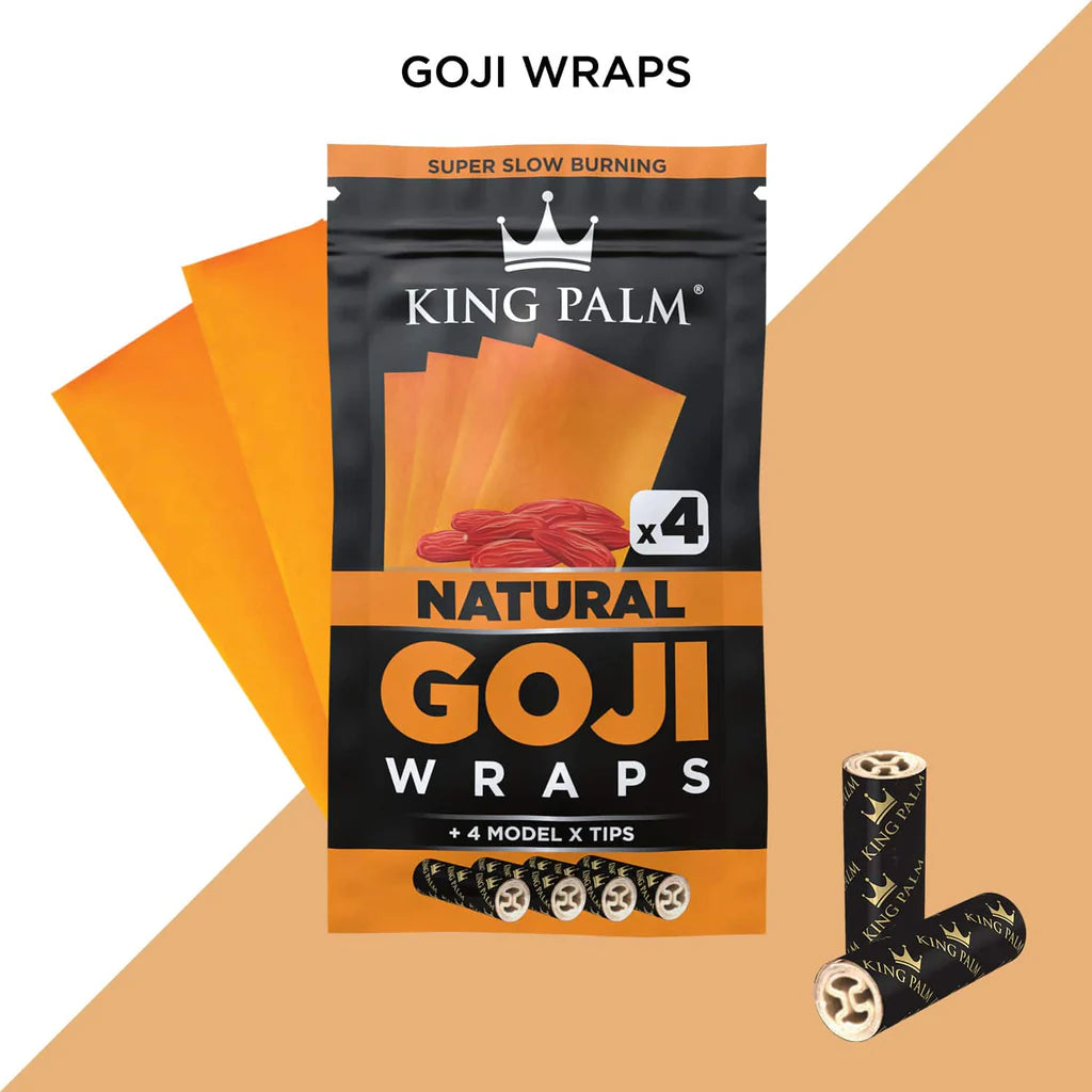 King Palm Goji Berry Wrap (Natural) (60 Wraps)