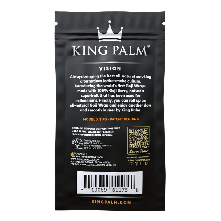 King Palm Goji Berry Wrap (Natural) (60 Wraps)