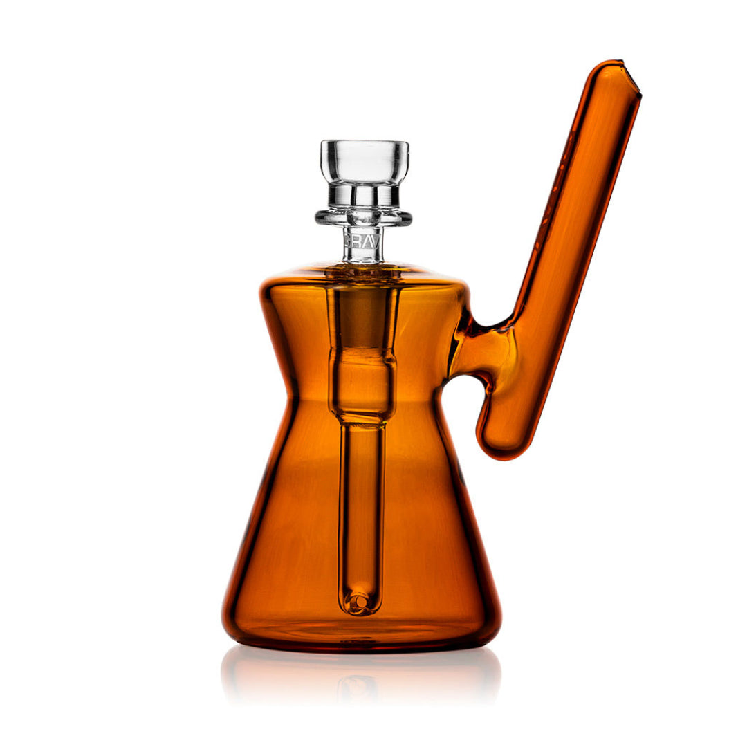 grav hourglass pocket bubbler amber