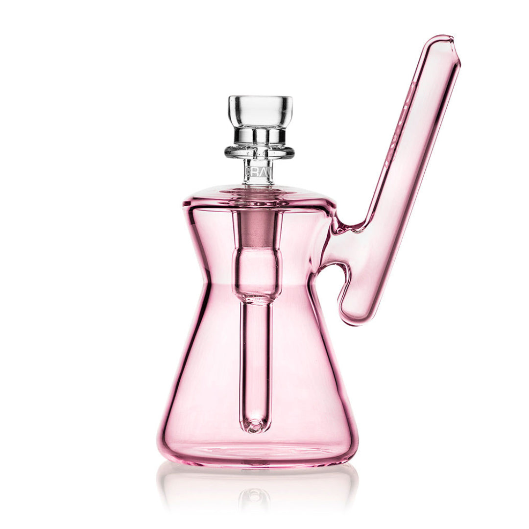 grav hourglass pocket bubbler pink