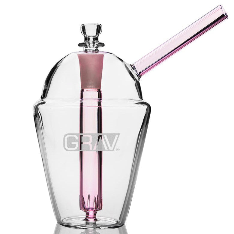 grav slush cup bubbler bong pink