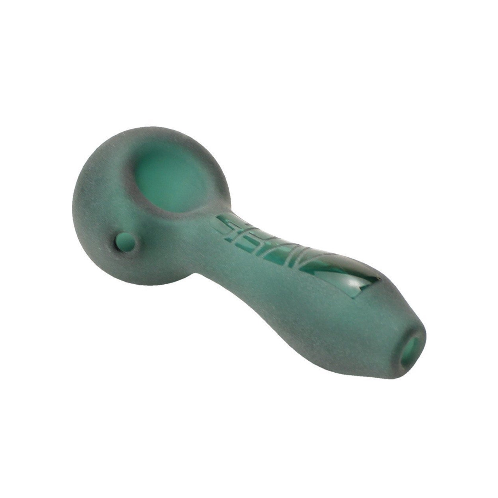 grav sandblasted spoon pipe