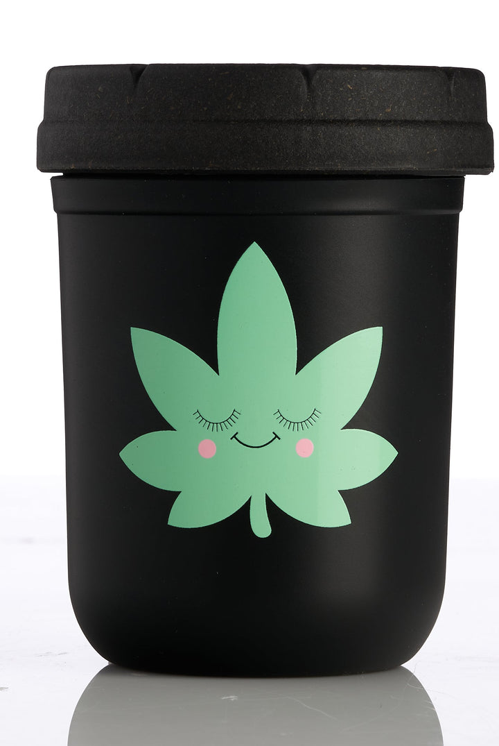 RE:STASH JAR 8oz Happy Leaf (+Re:vider & Boveda Pack)