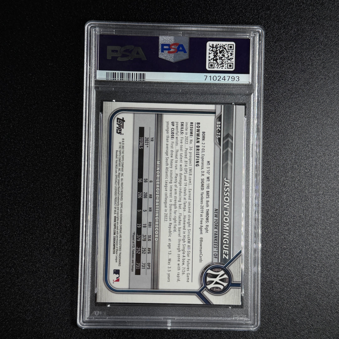 Jasson Dominguez 2022 Bowman Chrome (PSA Gem Mint 10)