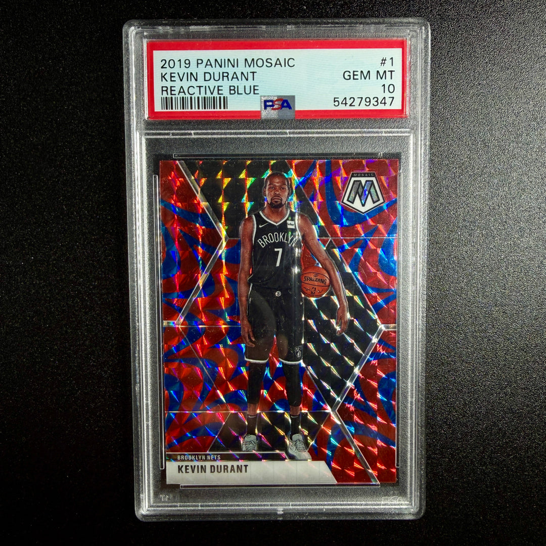 Kevin Durant 2019 Mosaic Reactive Blue (PSA Gem Mint 10)