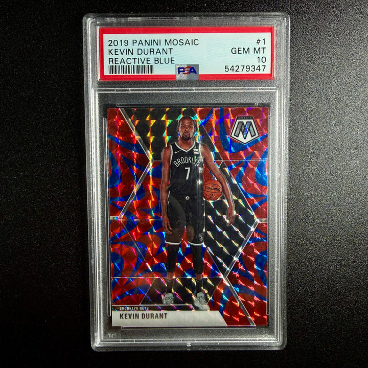 Kevin Durant 2019 Mosaic Reactive Blue (PSA Gem Mint 10)